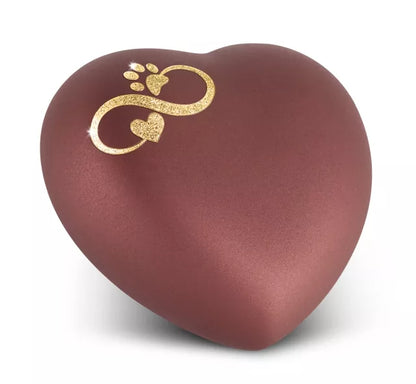 Edition Herz Farbe rubin, Motiv Sparkling Star Unendlichkeitssymbol goldfarben