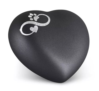 Edition Herz Farbe schwarz, Motiv Sparkling Star Unendlichkeitssymbol silberfarben