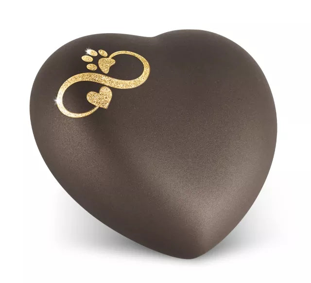 Edition Herz Farbe siena, Motiv Sparkling Star Unendlichkeitssymbol goldfarben