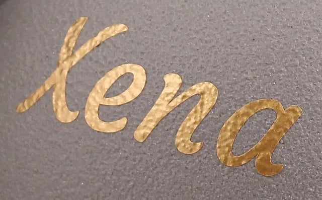 Folienbeschriftung goldfarben Detailansicht 2