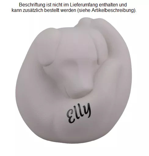 Beispiel einer Folienbeschriftung mit Namen in schwarz