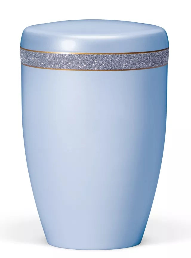 Tierurne Glitzer-Dekorband blau
