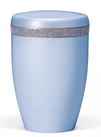 Tierurne Glitzer-Dekorband blau