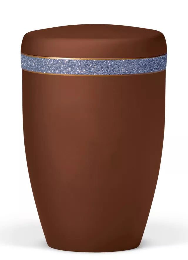 Tierurne Glitzer-Dekorband braun