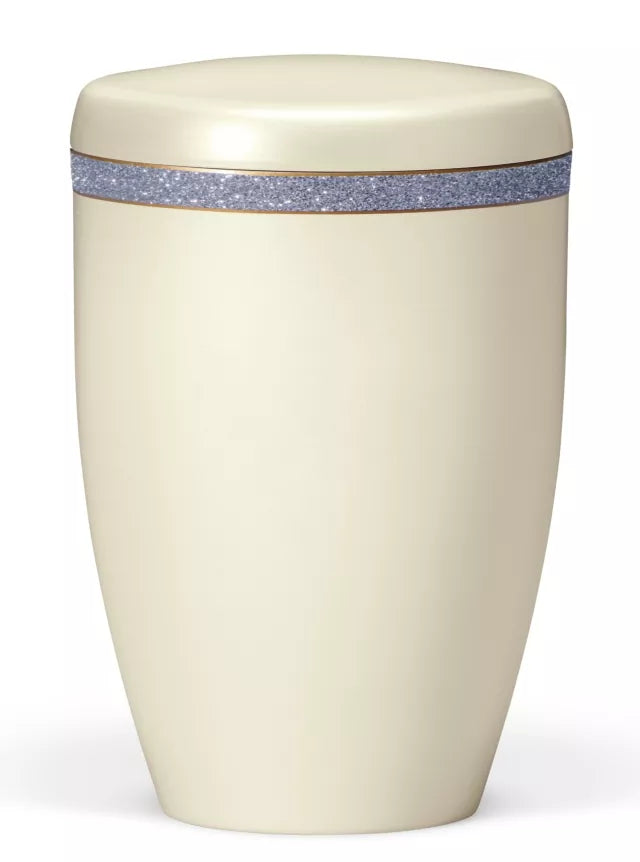 Tierurne Glitzer-Dekorband creme