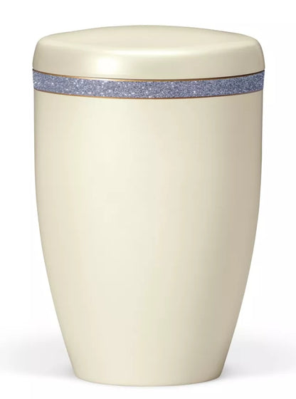 Tierurne Glitzer-Dekorband creme