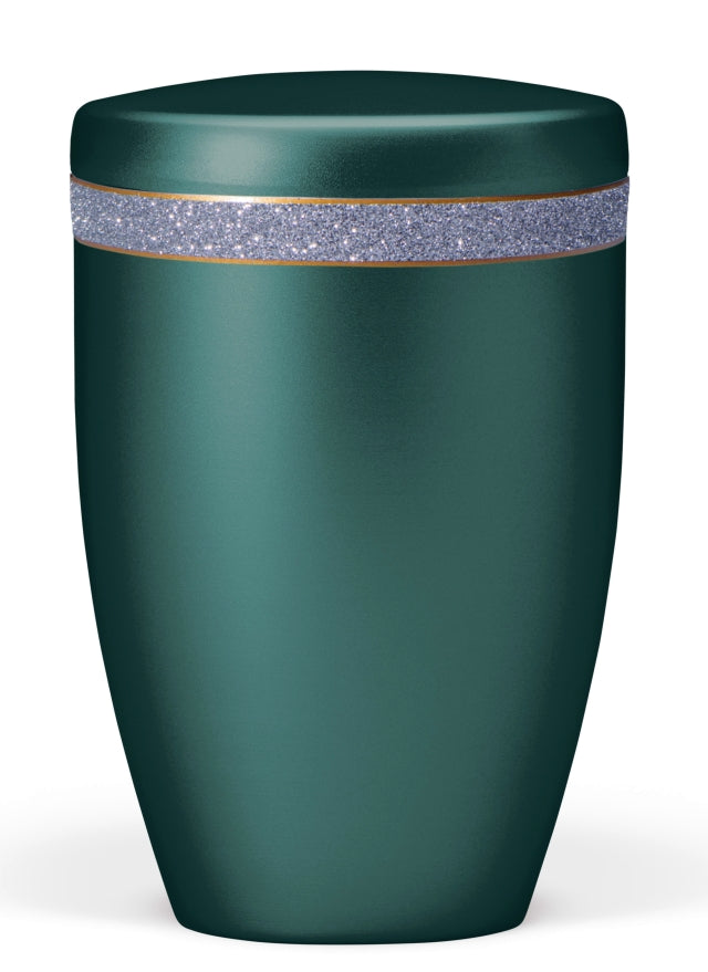 Tierurne Glitzer-Dekorband petrol