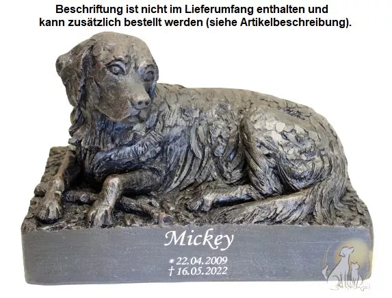 Beispiel einer Folienbeschriftung mit Namen und Lebensdaten