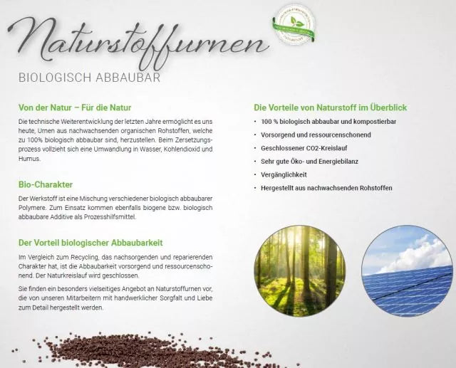 Naturstoffurnen-Informationen vom Hersteller