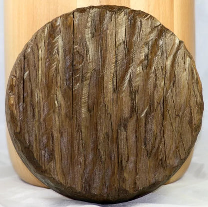 Tierurne Holz Ansicht auf den Deckel