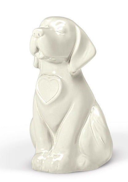 Urne in Hundeform, Porzellan, 0,9 Liter, versch. Farben