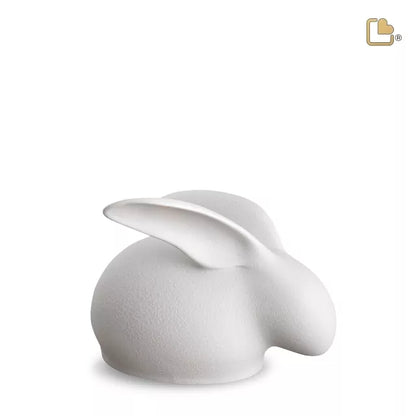 Tierurne Kaninchen Keramik in weiß