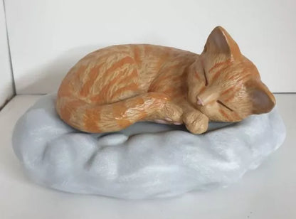 Katze auf Wolke Beispiel Fotovorlage rot getigert