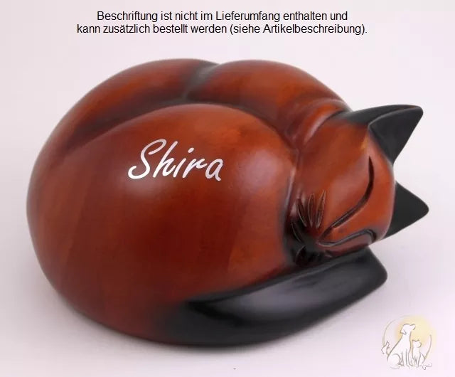 Beispiel einer Folienbeschriftung mit Namen in silber, Schrift Minka