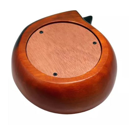 Katzenurne Holz Ansicht von unten mit Deckel geschlossen