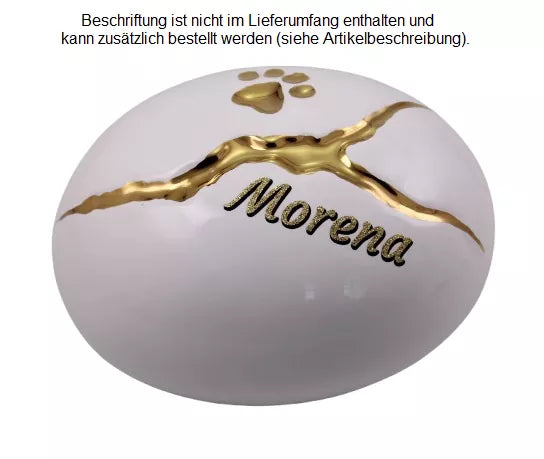 Beispiel einer Folienbeschriftung in Glitzer-Schatteneffekt goldfarben, Schattenfarbe schwarz