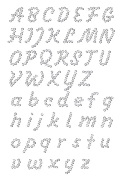 Übersicht Schriftart für Kristallbeschriftung
