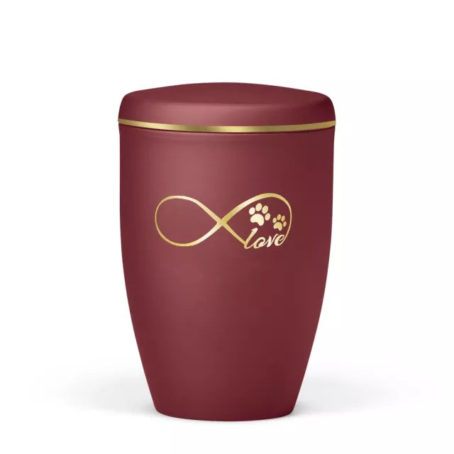 Tierurne Love Unendlich weinrot 2,0 Liter