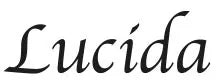 Schriftart Lucida