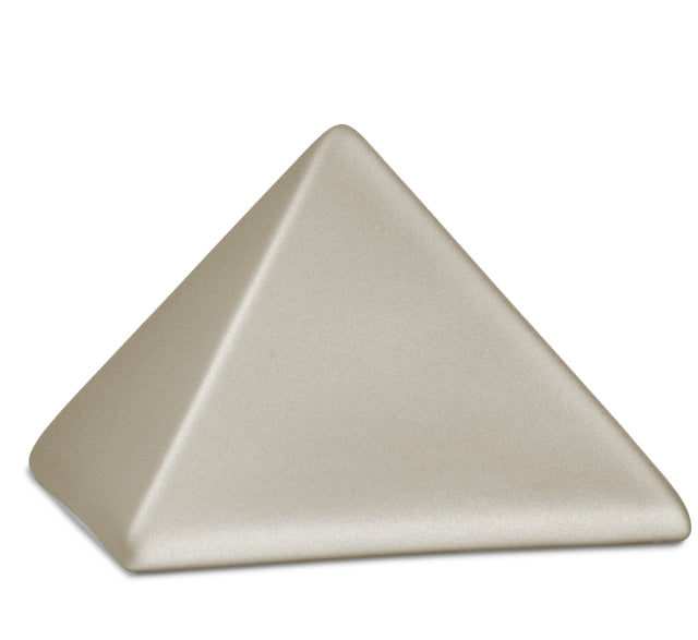 Tierurne in Pyramidenform champagner