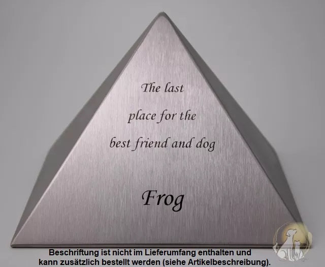 Beispiel einer Gravur mit Spruch und Namen