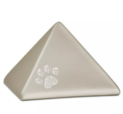 Tierurne Pyramide Kristallpfote champagner