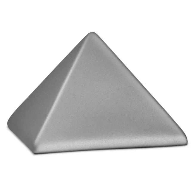 Tierurne in Pyramidenform steingrau