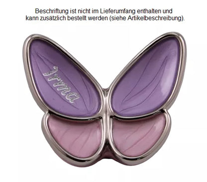 Beispiel Folienbeschriftung in Glitzer-Schatteneffekt mit Namen, Glitzer silberfarben, Schatten weiß