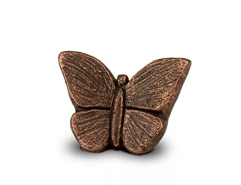Tierurne in Schmetterlingsform bronzefarben 0,15 Liter