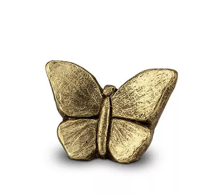 Tierurne in Schmetterlingsform goldfarben 0,15 Liter