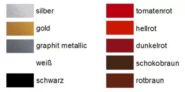 Schriftfarben zur Auswahl für die Folienbeschriftung mit Namen