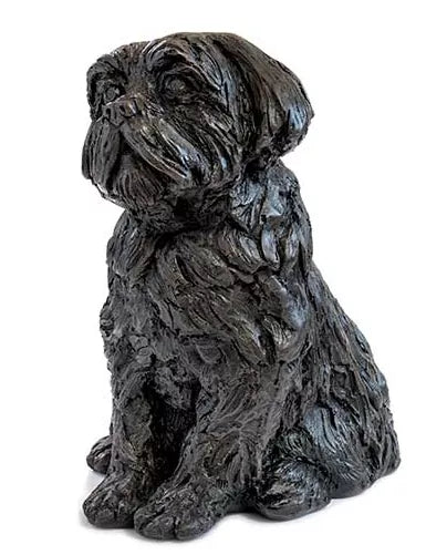 Kunstharzurne Shih Tzu Seitenansicht