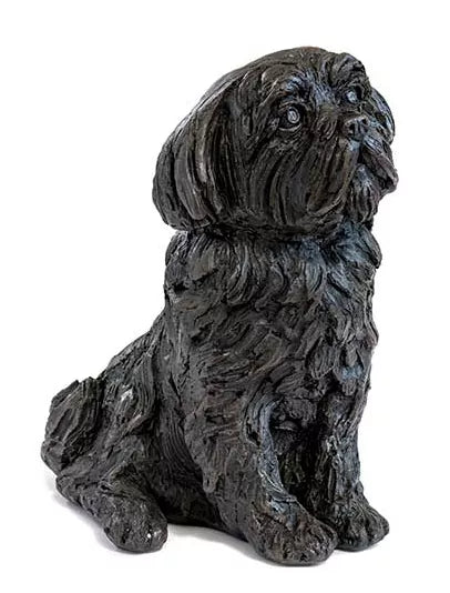 Kunstharzurne Shih Tzu Ansicht seitlich
