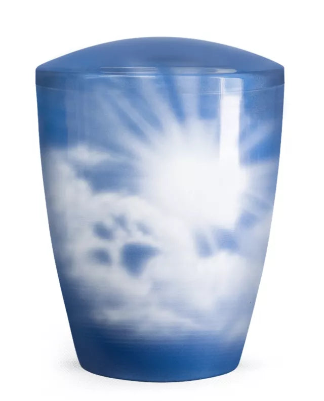 Tierurne Airbrush Pfote Wolken