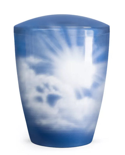 Tierurne Airbrush Pfote Wolken