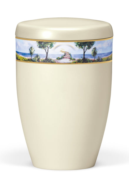 Tierurne Dekorband Regenbogenbrücke creme