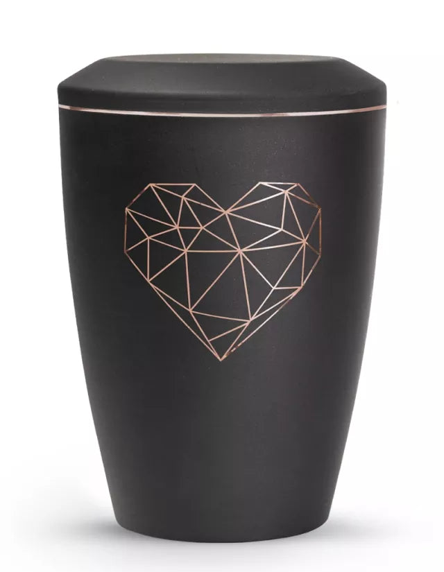 Tierurne Edition Karat schwarz Motiv Herz