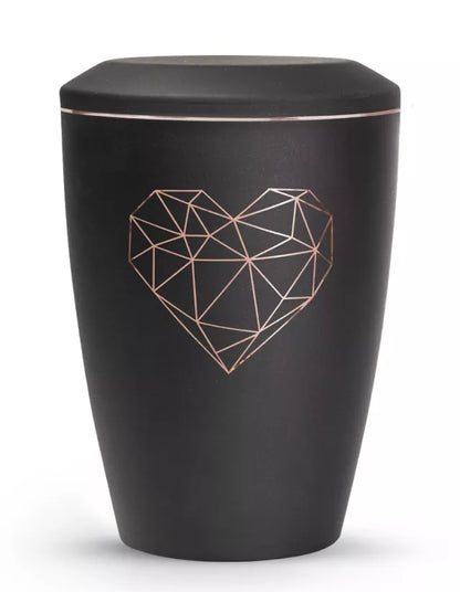 Tierurne Edition Karat schwarz Motiv Herz