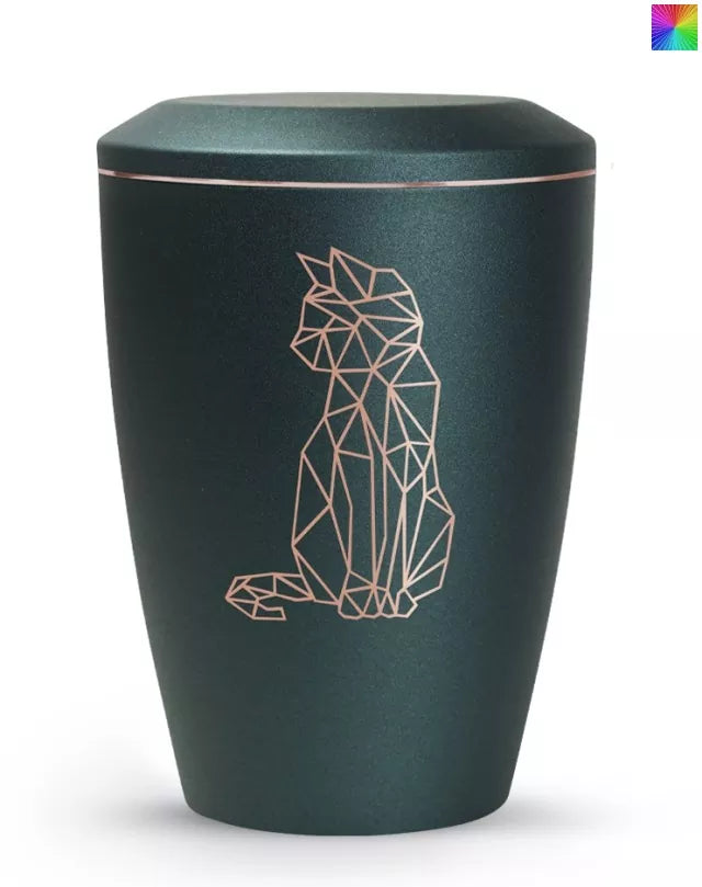 Tierurne Edition Karat Katze petrol