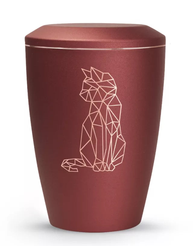 Tierurne Edition Karat Katze rubin
