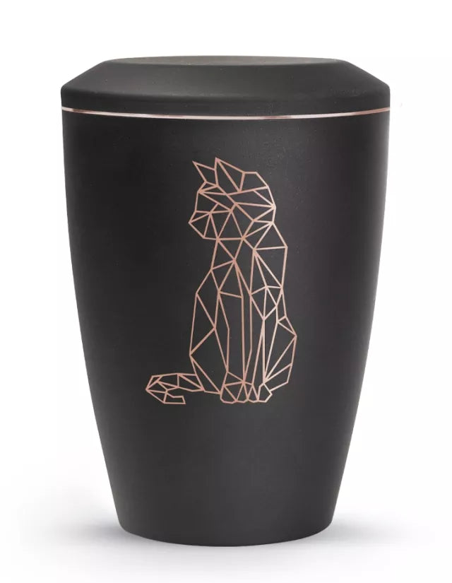 Tierurne Edition Karat Katze schwarz