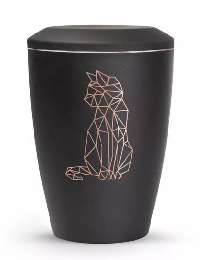 Tierurne Edition Karat Katze schwarz