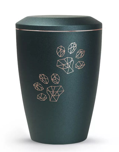 Tierurne Edition Karat petrol Motiv Pfoten