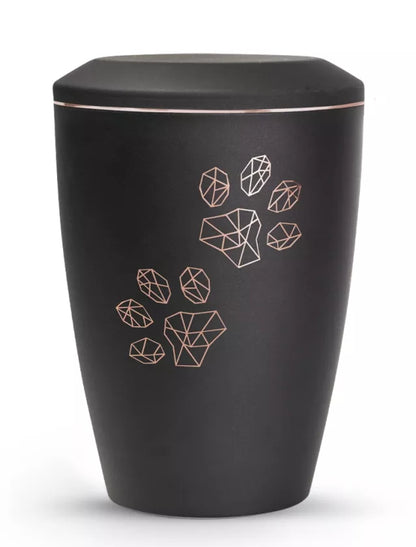 Tierurne Edition Karat schwarz Motiv Pfoten