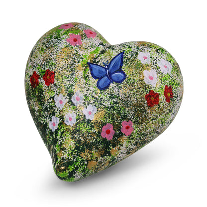 Tierurne Herz Motiv Blumenwiese