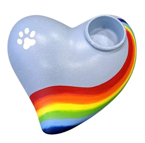 Tierurne Herz Regenbogen 1,6 Liter Gedenklicht rechts