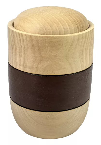 Tierurne Holz Farbstreifen dunkelbraun