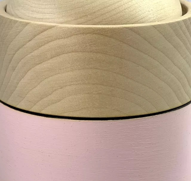 Tierurne Holz Farbmuster rosa