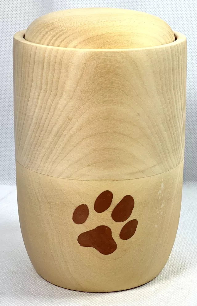 Tierurne Holz Tatze in braun