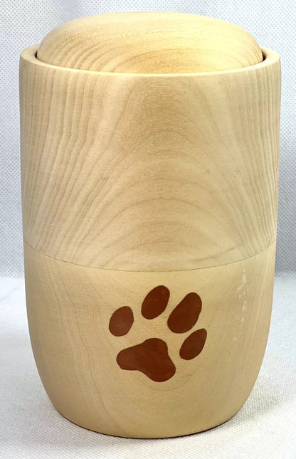 Tierurne Holz Tatze in braun